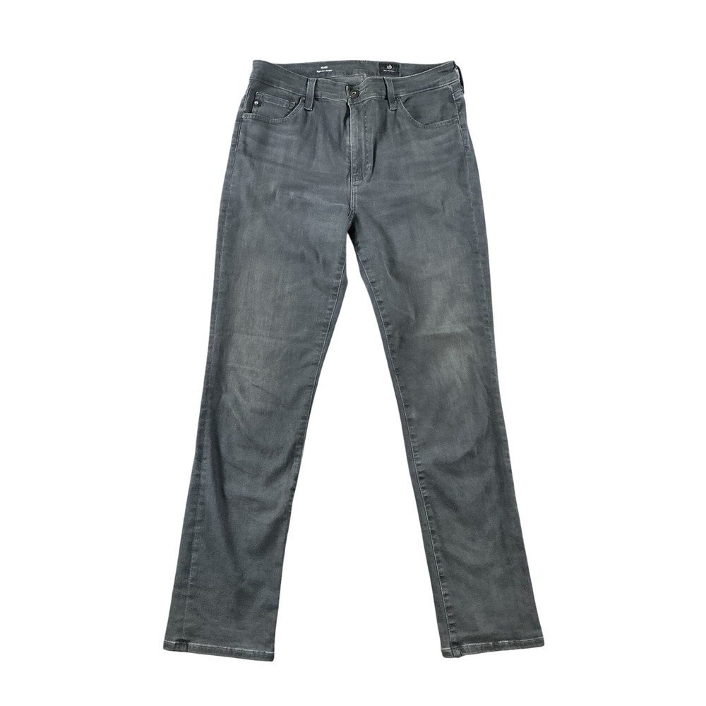 AG Adriano Goldschmied Mari High Rise Straight Jeans Gray 30R